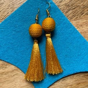 Fringe Tassel Earrings Drop Gold
